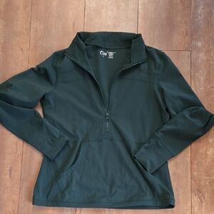ZYIA Active Forest Green Quarter-Zip Pullover